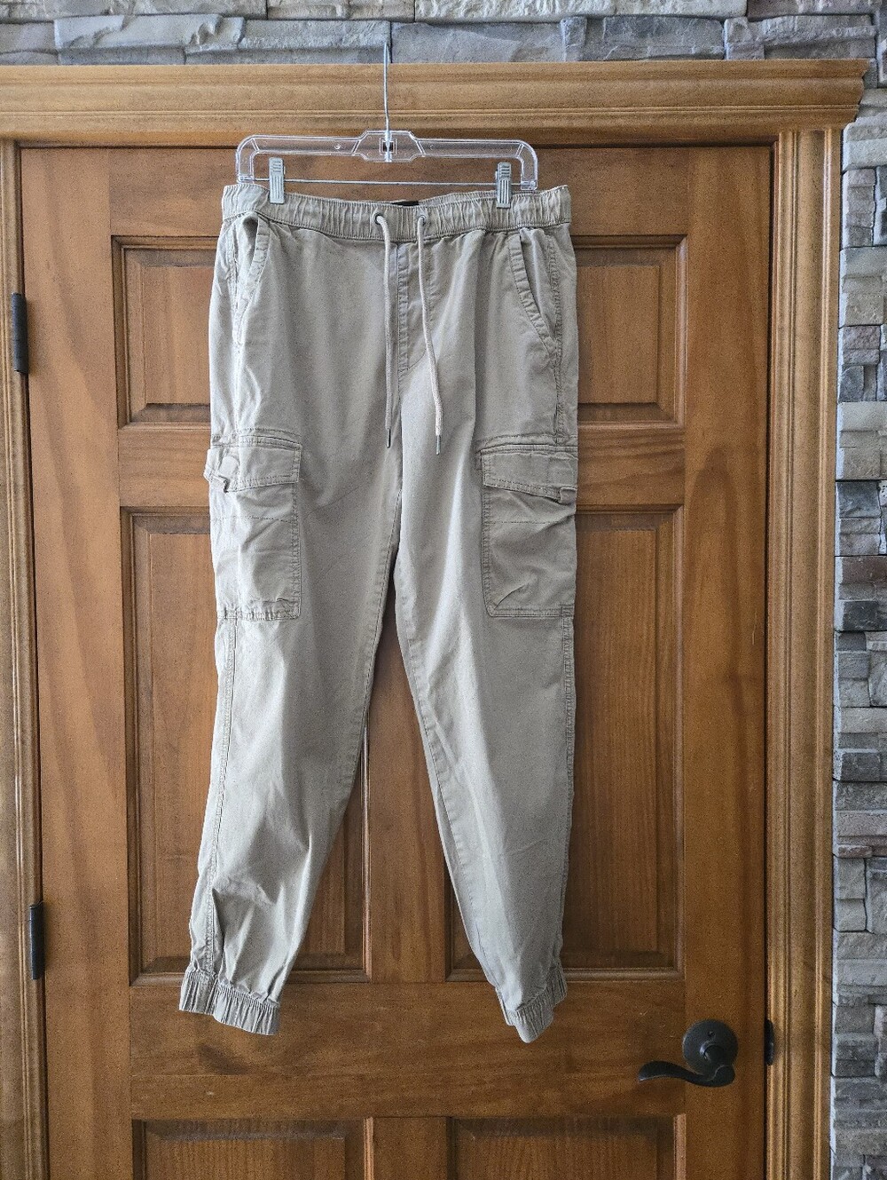 Urban Pipeline Drawstring Cargo Jogger Pants - Khaki Size M
